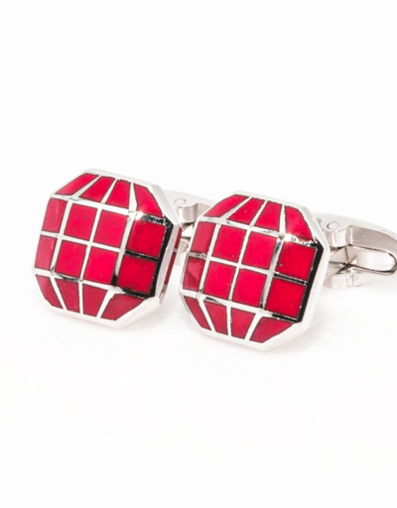 Red Octagonal Cufflinks