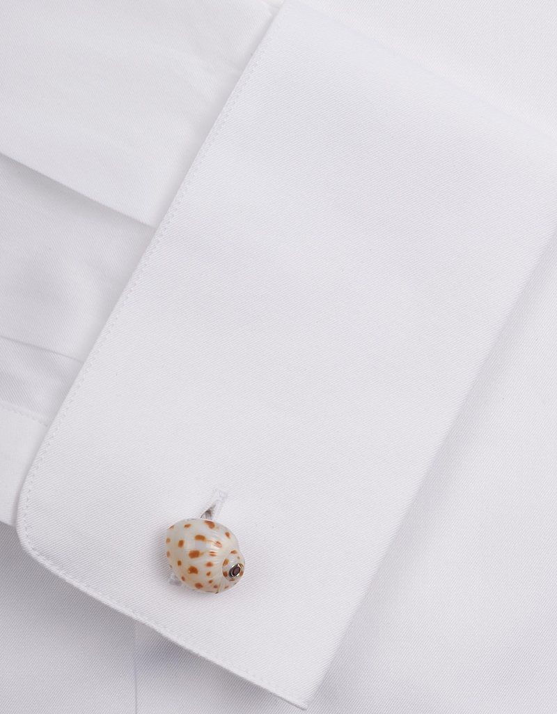 White Shell Sterling Silver Cufflinks