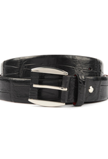 Alligator Belt with Leather Detail on Buckle
