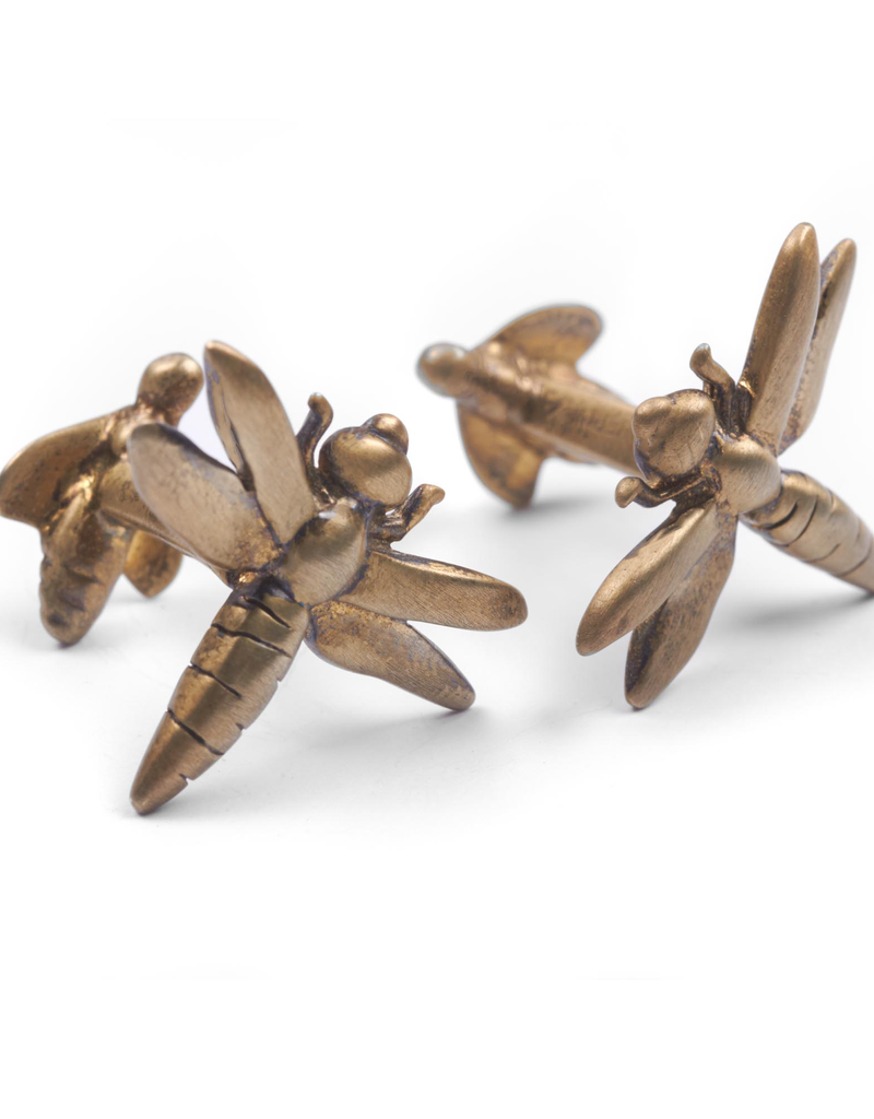 S/S Gold plated dragonfly cufflinks