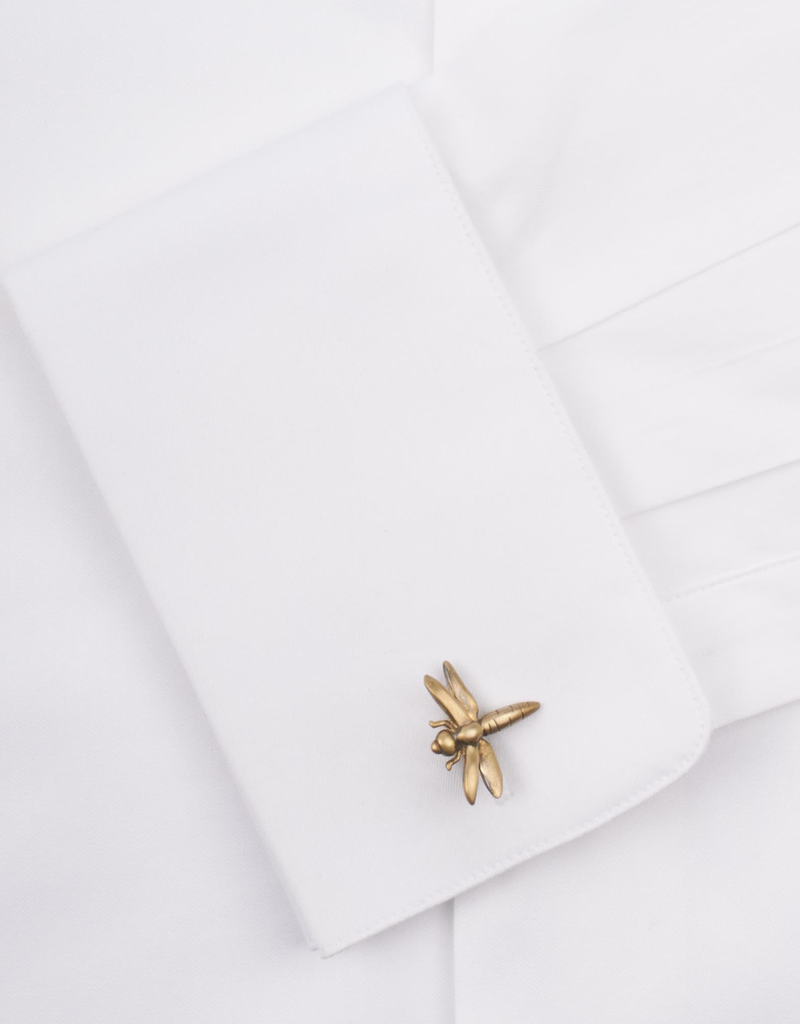 S/S Gold plated dragonfly cufflinks