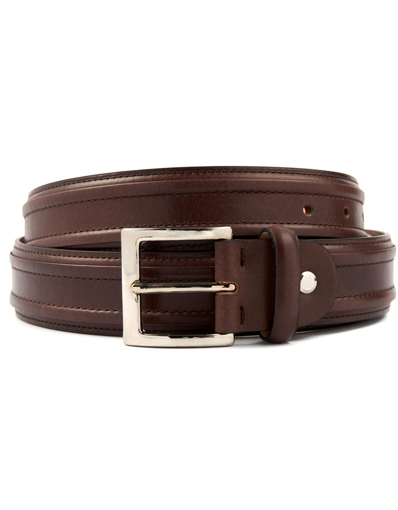 Leather Belt with Stitching Detail
