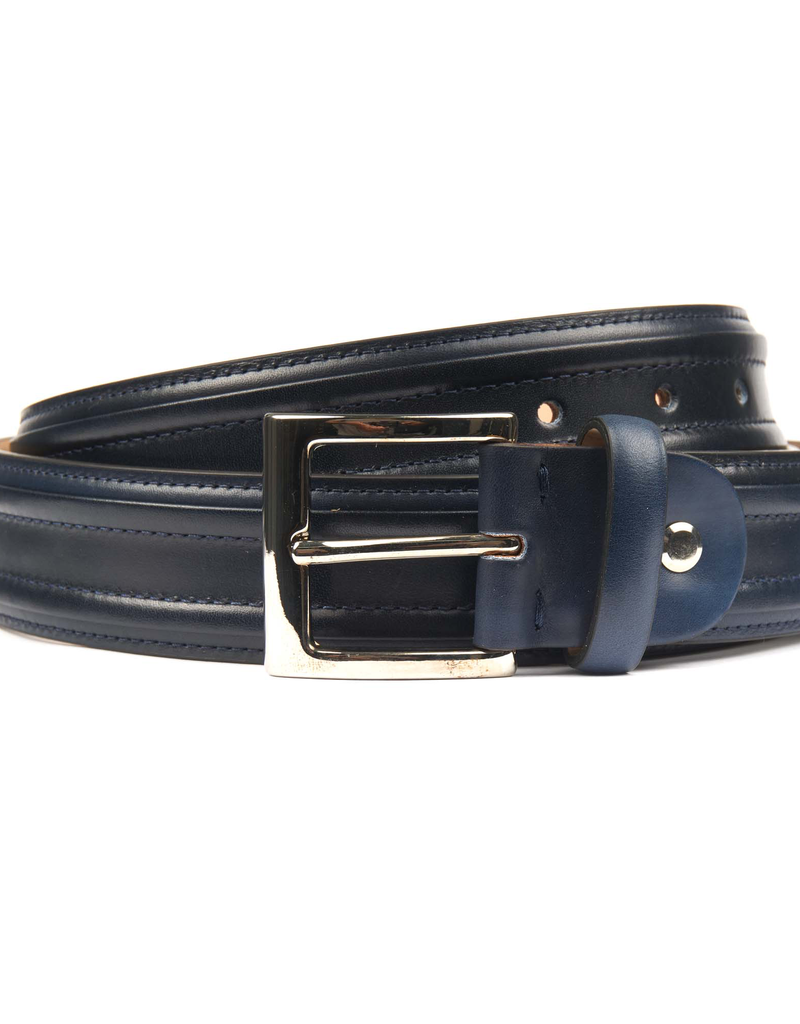 Leather Belt with Stitching Detail