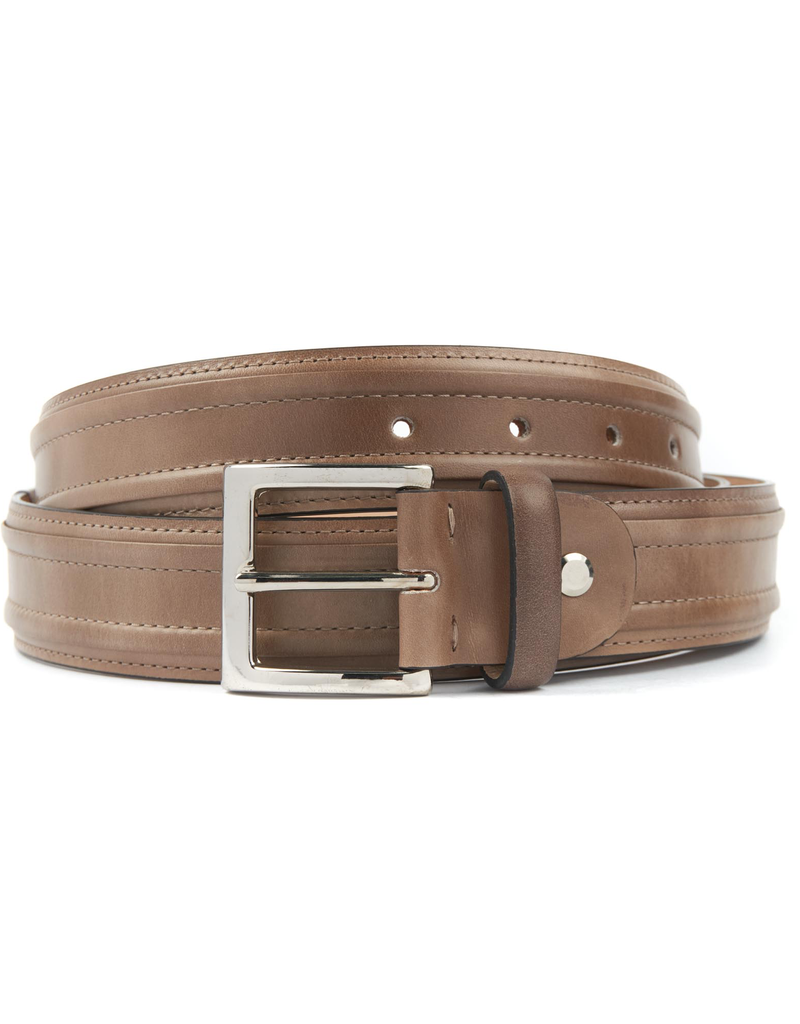 Leather Belt with Stitching Detail