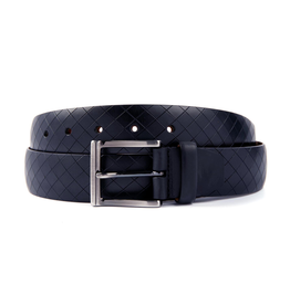 Diamond Calfskin Belt - Black