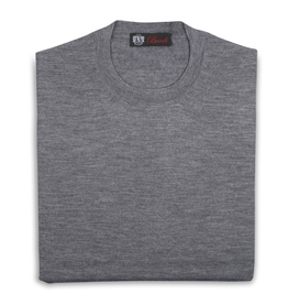 Cashmere / Silk Crew Neck Gray