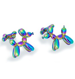 Balloon Dog Cufflinks, Petrol - Base Metal, Petrol Tone Plated