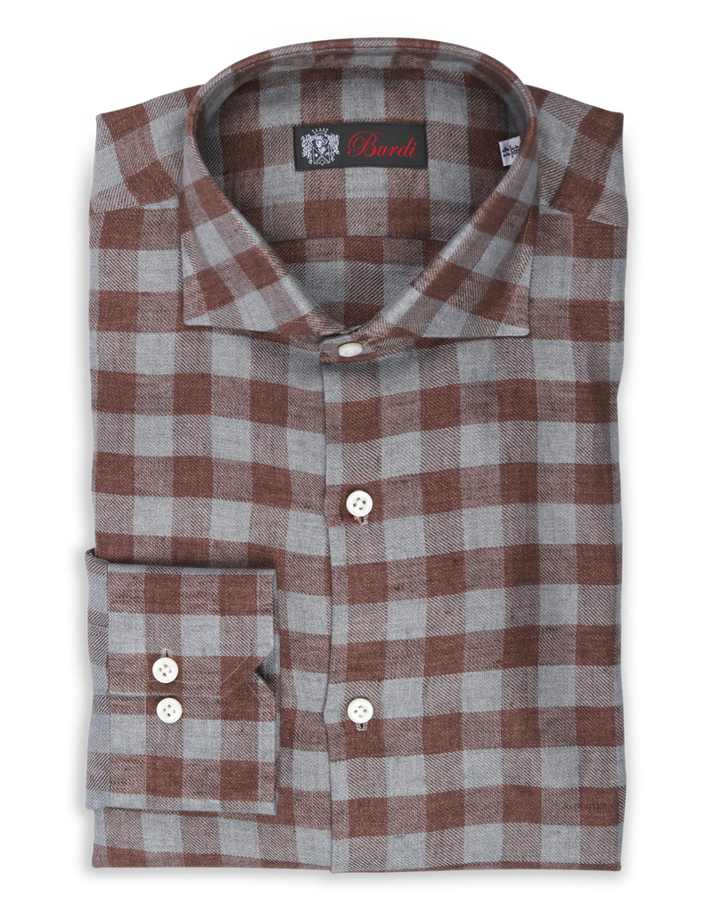 100% Linen Men's Twill Shirt (Handmade)