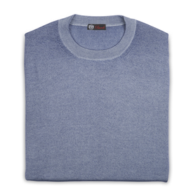 Cashmere / Silk  Crew Neck Light Blue