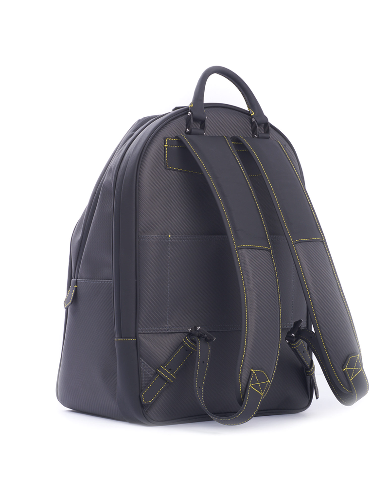 Carbon Fiber Backpack, Yellow Stitch