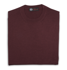 Cashmere / Silk Crew Neck Burgundy