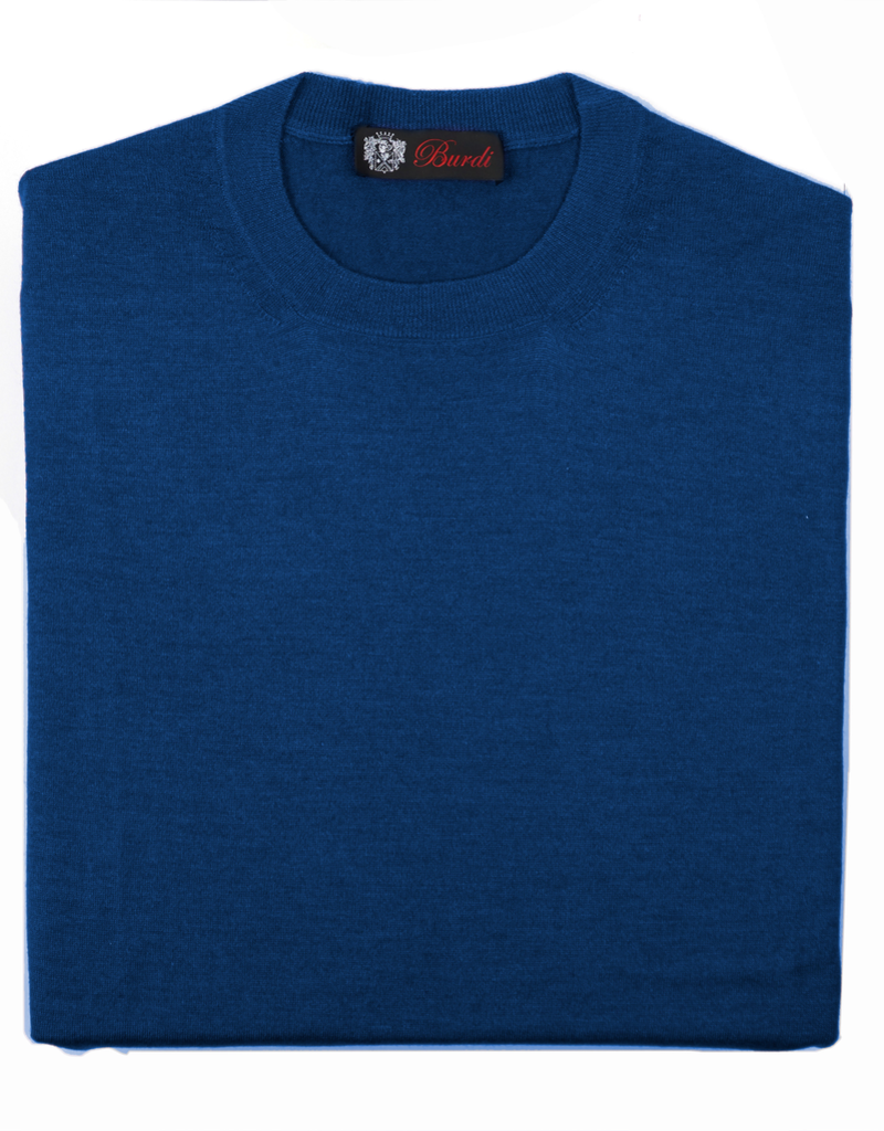 Cashmere / Silk Crew Neck Royal Blue