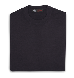 Cashmere / Silk Crew Neck Eggplant