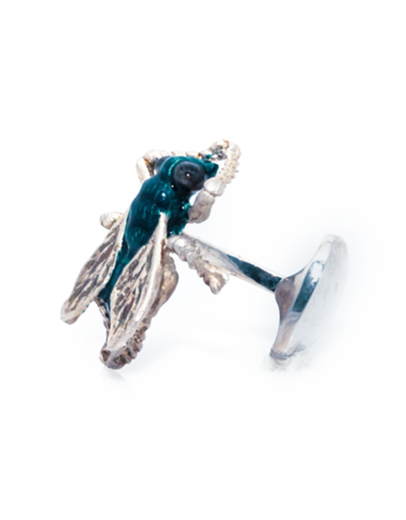 Sterling Silver Fly Cufflinks