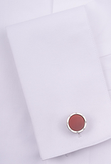 Red Agate 925 SS Cufflinks