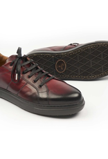 Dress Leather Sneakers, Rubber Sole, Handstained