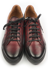 Dress Leather Sneakers, Rubber Sole, Handstained