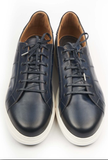 Dress Leather Sneakers, Rubber Sole, Handstained