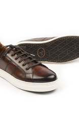 Dress Leather Sneakers, Rubber Sole, Handstained