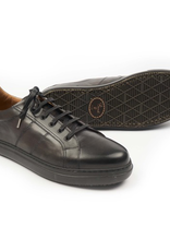 Dress Leather Sneakers, Rubber Sole, Handstained