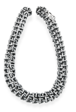 Chain with Round Studded Links in 925 Sterling Silver