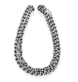 Burdi Sterling Silver Chain Bracelet with Round Studded Links