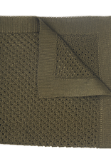 Silk Knit Pocket Square, Olive