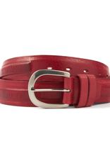 Leather Belt with textured stripe