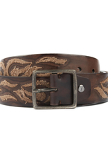 Embroidered Hand-dyed Vacchetta Leather Belt