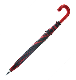 Burdi Black and Red Umbrella with Red Handle