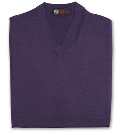 Cashmere / Silk V-Neck Sweater Purple