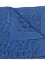 Silk Knit Pocket Square, Blue