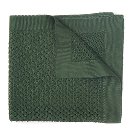 Silk Knit Pocket Square, Green