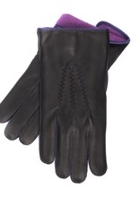 Leather Gloves, Contrast Welt, Stitch & Cashmere Lining