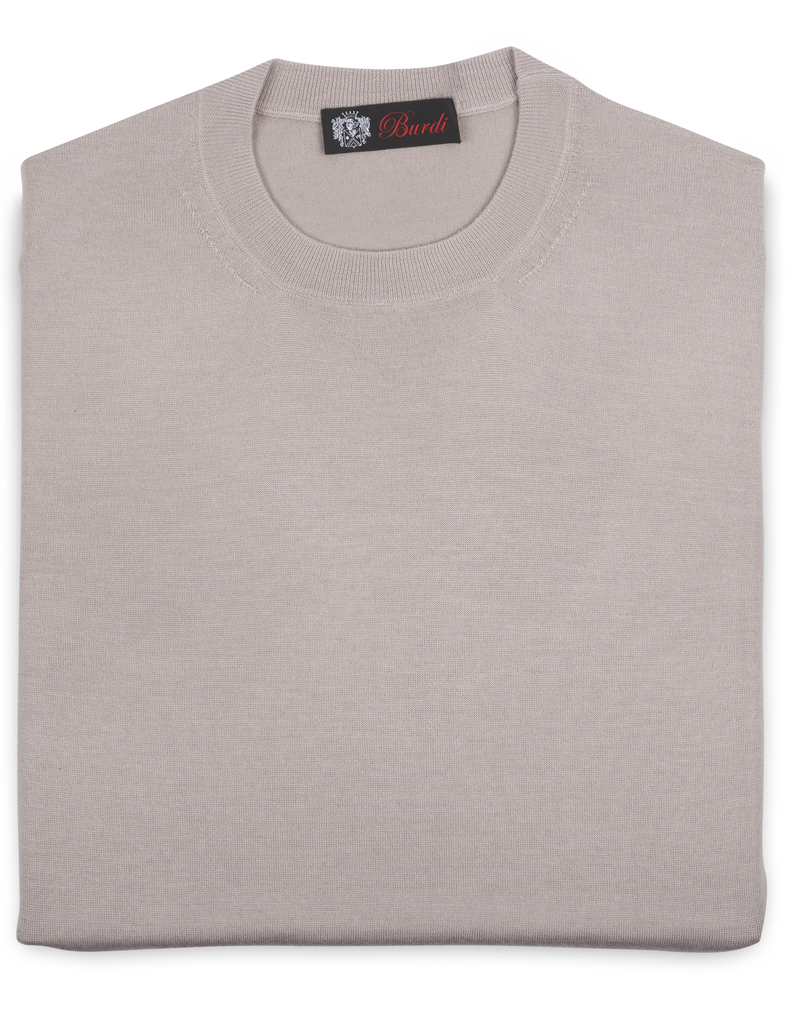 Cashmere / Silk Crew Neck, Beige