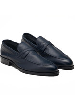 Textured Deerskin Loafer, Rubber Sole