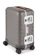 Aluminum Carry-on Spinner Suitcase, Steel Gray