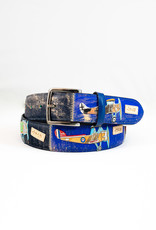 Airplane  Dipinti Leather Belt