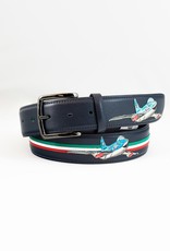 Tricolore Airplane Leather Belt