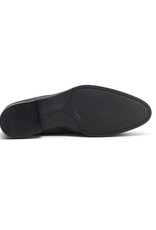 Textured Deerskin Penny Loafer, Rubber Sole BROWN