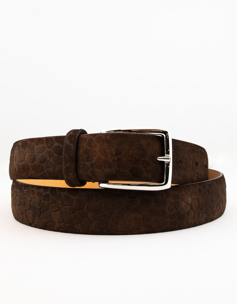 Textured Suede Leather Belt OS