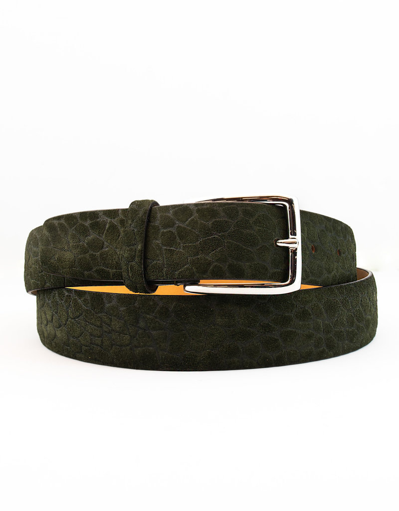 Textured Suede Leather Belt OS