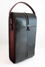Two bottle Carbon fiber Wine Carrier Burgundy
