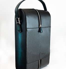 Two bottle Carbon fiber Wine Carrier Green