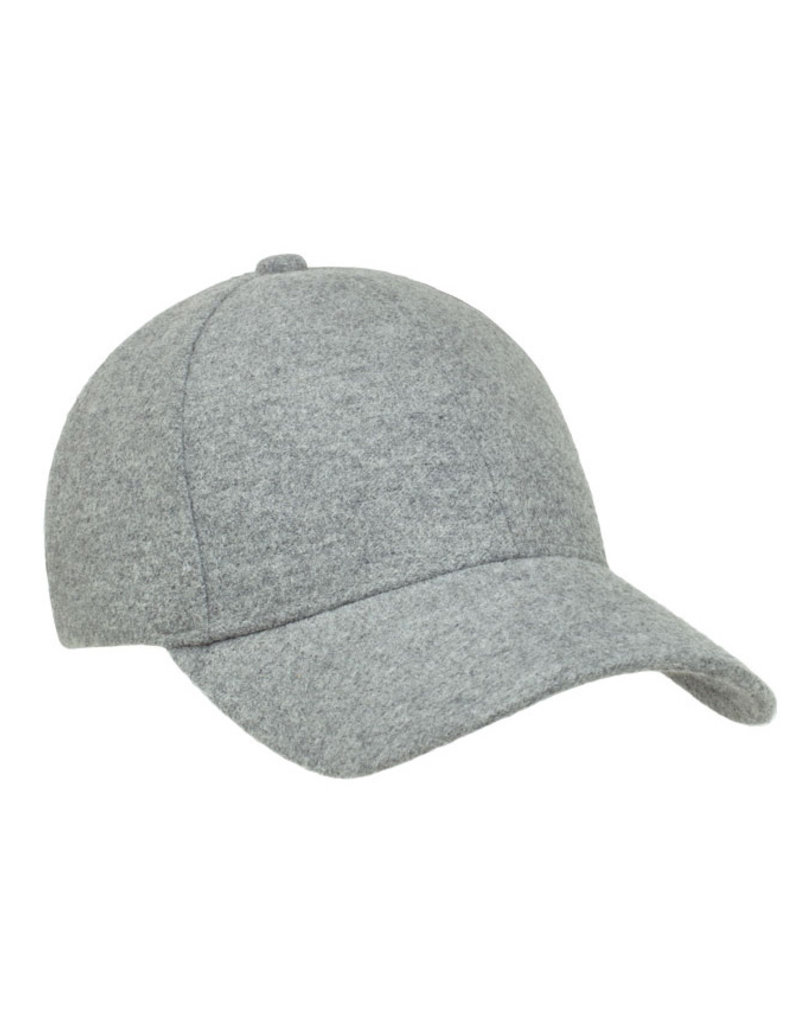 Light Grey Flannel Wool Cap