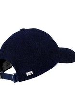 Navy Blue Flannel Wool Cap