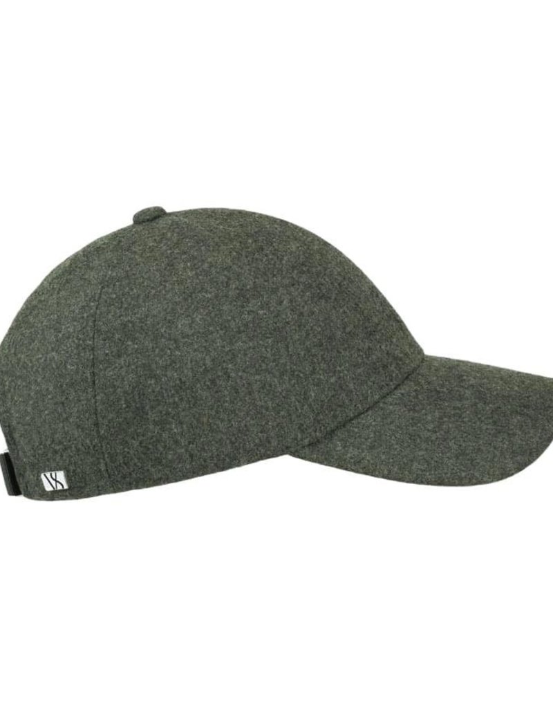 Olive Green Flannel Wool Cap