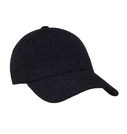 Dark Charcoal Gray Flannel Wool Cap