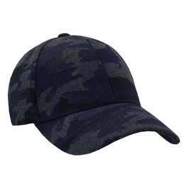 Gray and Navy Camo Wool baseball cap