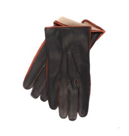 Black and Tan Leather Gloves